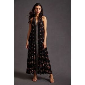 Anthropologie V-Neck Maxi Dress